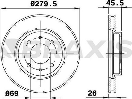 Brembo 25885 - Bremžu diski adetalas.lv