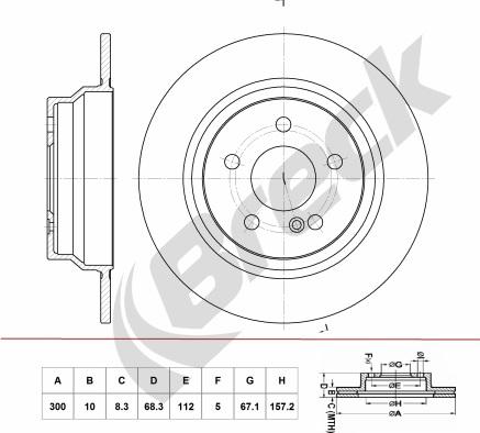 Open Parts BDR1995.10 - Bremžu diski adetalas.lv