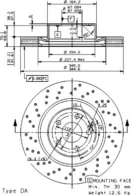 Breco BS 8543 - Bremžu diski adetalas.lv