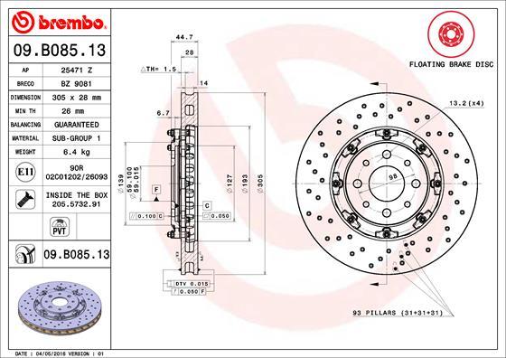 Breco BZ 9081 - Bremžu diski adetalas.lv