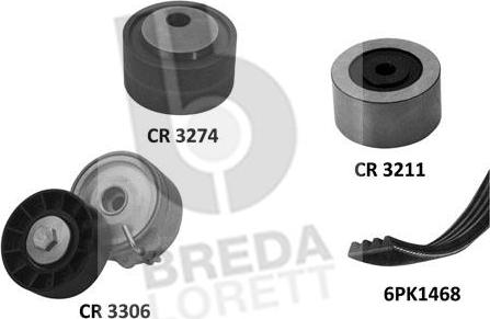 Breda Lorett KCA0016 - Ķīļrievu siksnu komplekts adetalas.lv