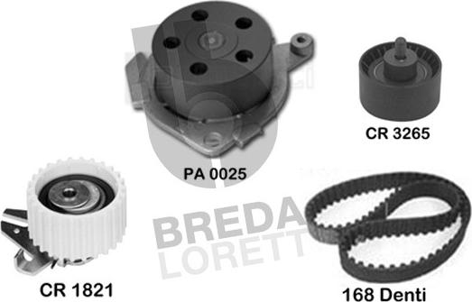 Breda Lorett KPA0096B - Ūdenssūknis + Zobsiksnas komplekts adetalas.lv