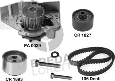 Breda Lorett KPA0102C - Ūdenssūknis + Zobsiksnas komplekts adetalas.lv