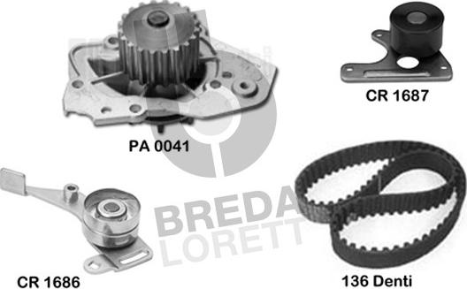 Breda Lorett KPA0116A - Ūdenssūknis + Zobsiksnas komplekts adetalas.lv