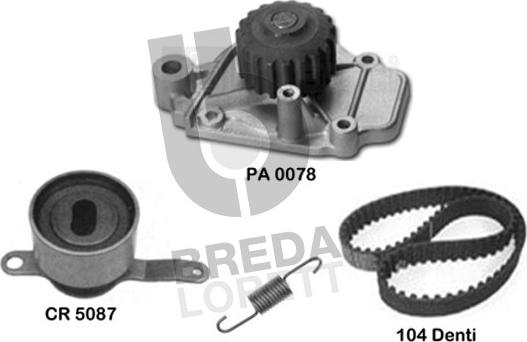 Breda Lorett KPA0176B - Ūdenssūknis + Zobsiksnas komplekts adetalas.lv