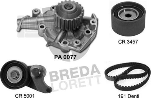 Breda Lorett KPA0206A - Ūdenssūknis + Zobsiksnas komplekts adetalas.lv