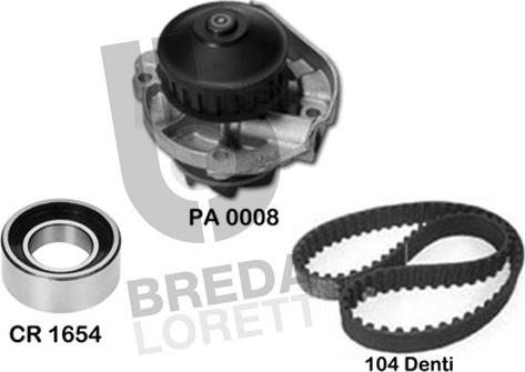 Breda Lorett KPA0711A - Ūdenssūknis + Zobsiksnas komplekts adetalas.lv