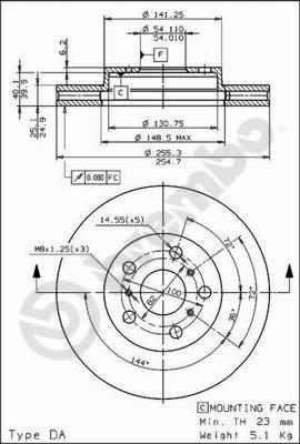 Brembo 09.6712.10 - Bremžu diski adetalas.lv