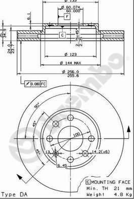 Brembo 09.7628.11 - Bremžu diski adetalas.lv