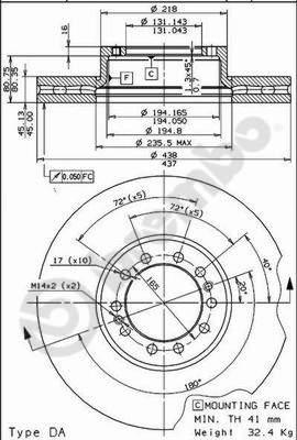 Brembo 09.7870.10 - Bremžu diski adetalas.lv