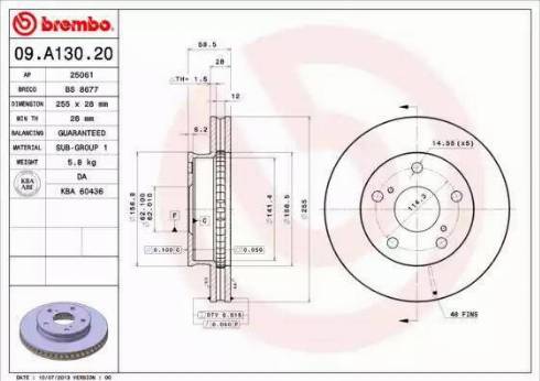 Alpha Brakes HTP-TY-162 - Bremžu diski adetalas.lv