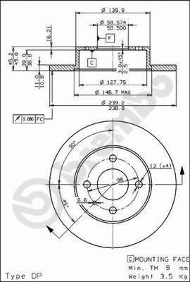 Brembo 08.2792.10 - Bremžu diski adetalas.lv