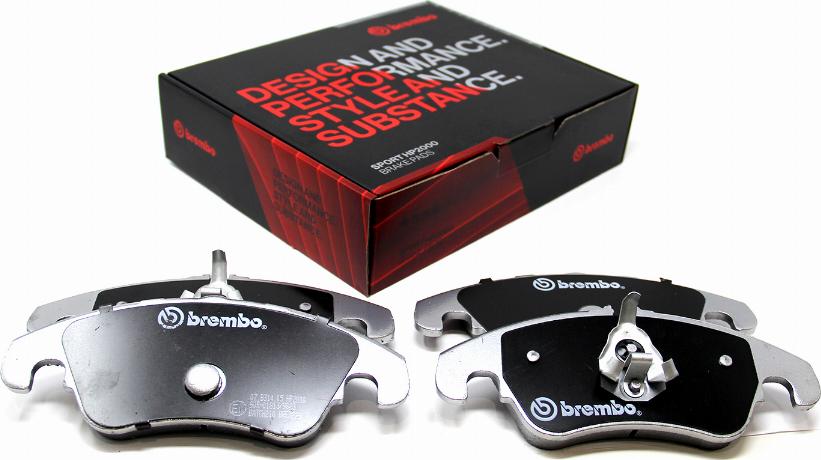 Brembo 07.B314.05 - Augstas veiktspējas bremžu uzliku komplekts adetalas.lv