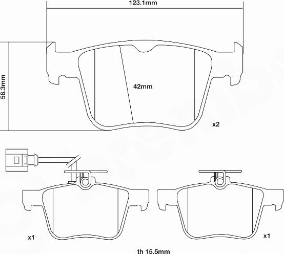 Brembo 07.B315.93 - Augstas veiktspējas bremžu uzliku komplekts adetalas.lv