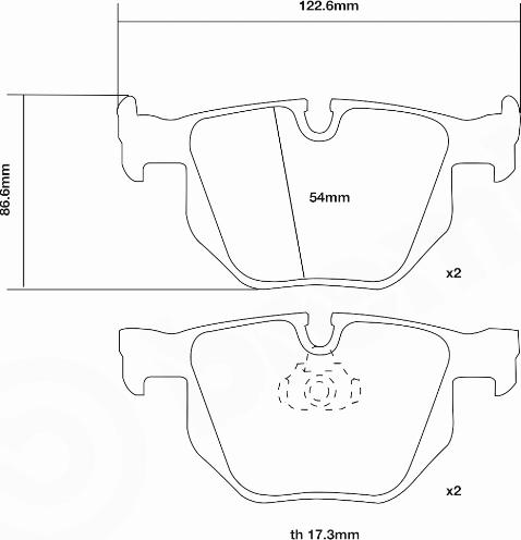 Brembo 07.B315.48 - Augstas veiktspējas bremžu uzliku komplekts adetalas.lv