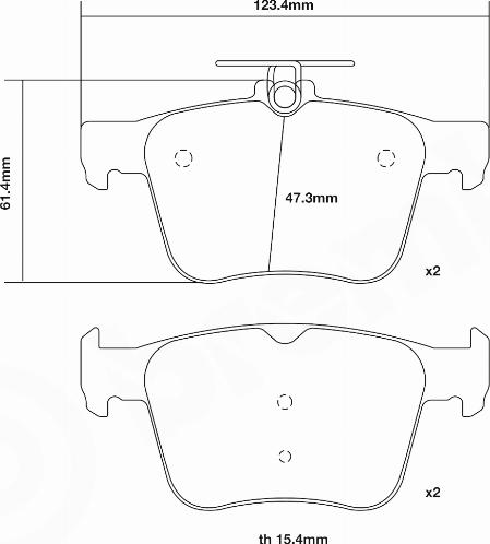 Brembo 07.B315.42 - Augstas veiktspējas bremžu uzliku komplekts adetalas.lv