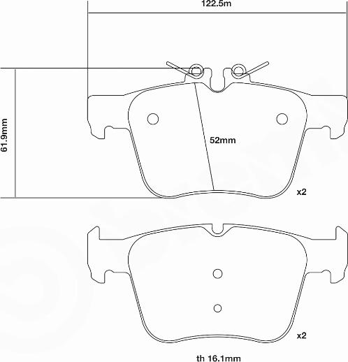 Brembo 07.B315.66 - Augstas veiktspējas bremžu uzliku komplekts adetalas.lv