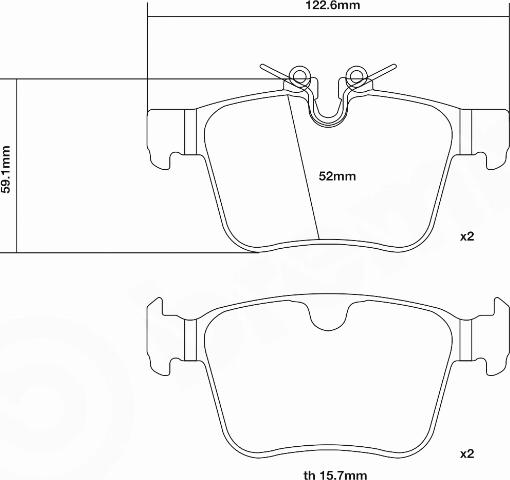 Brembo 07.B315.82 - Augstas veiktspējas bremžu uzliku komplekts adetalas.lv