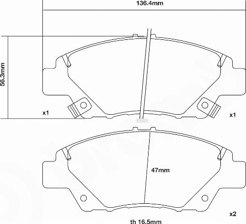 Brembo 07.D435.55 - Augstas veiktspējas bremžu uzliku komplekts adetalas.lv