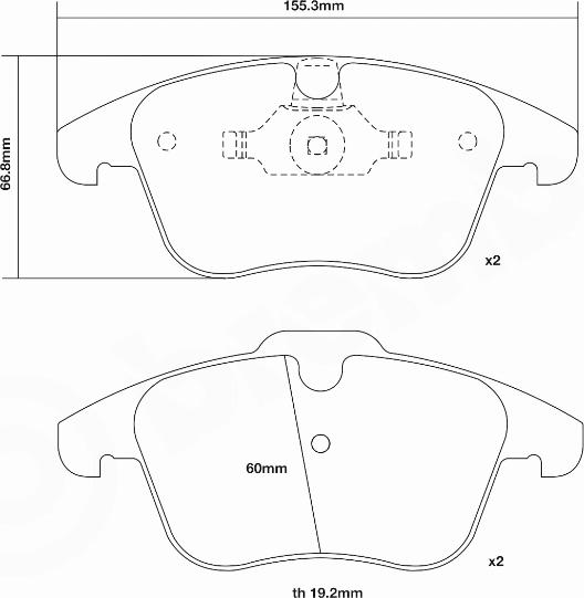 Brembo 07.D435.03 - Augstas veiktspējas bremžu uzliku komplekts adetalas.lv