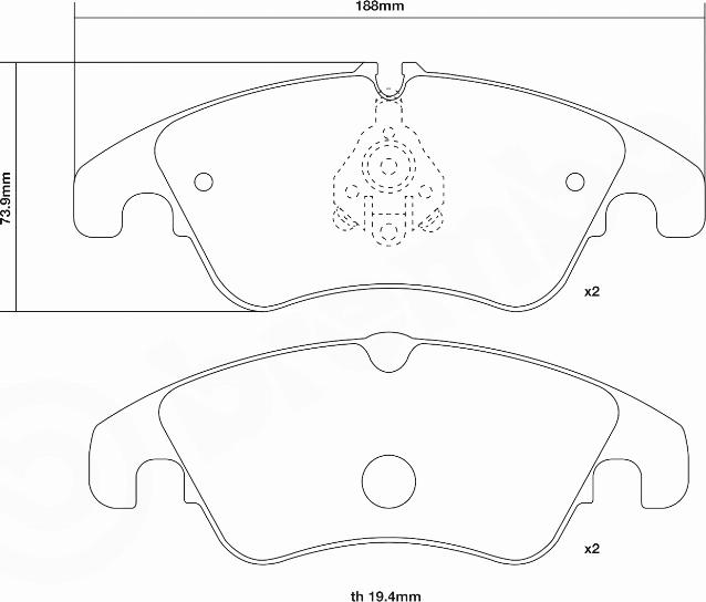 Brembo 07.D435.21 - Augstas veiktspējas bremžu uzliku komplekts adetalas.lv