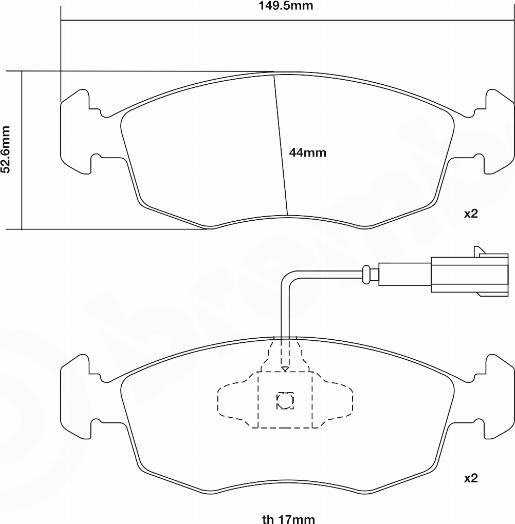 Brembo 07.D435.72 - Augstas veiktspējas bremžu uzliku komplekts adetalas.lv