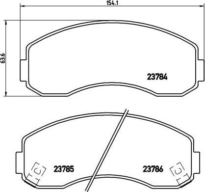 Brembo P 99 003 - Bremžu uzliku kompl., Disku bremzes adetalas.lv