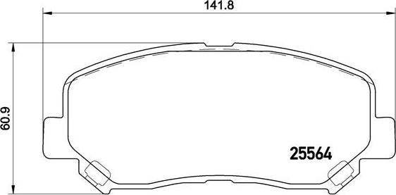 Brembo P 49 045 - Bremžu uzliku kompl., Disku bremzes adetalas.lv