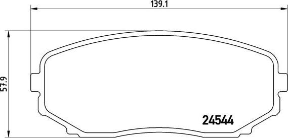 Brembo P 49 040 - Bremžu uzliku kompl., Disku bremzes adetalas.lv