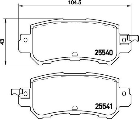 Brembo P 49 047 - Bremžu uzliku kompl., Disku bremzes adetalas.lv