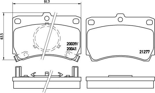 Brembo P 49 007 - Bremžu uzliku kompl., Disku bremzes adetalas.lv