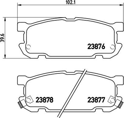 Brembo P 49 030 - Bremžu uzliku kompl., Disku bremzes adetalas.lv