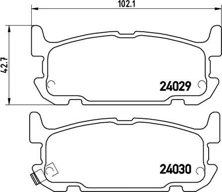 Brembo P 49 031 - Bremžu uzliku kompl., Disku bremzes adetalas.lv