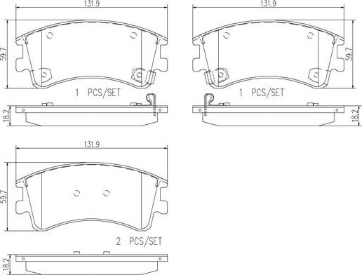 Brembo P49032N - Bremžu uzliku kompl., Disku bremzes adetalas.lv