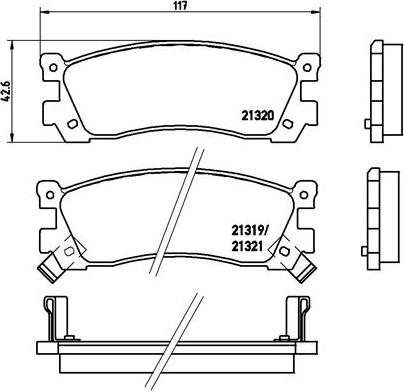 Brembo P 49 025 - Bremžu uzliku kompl., Disku bremzes adetalas.lv