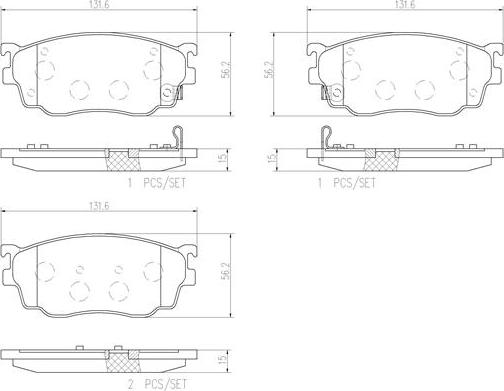 Brembo P49026N - Bremžu uzliku kompl., Disku bremzes adetalas.lv