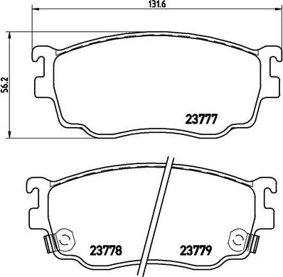 Brembo P 49 026 - Bremžu uzliku kompl., Disku bremzes adetalas.lv