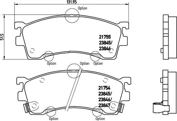 Brembo P 49 023 - Bremžu uzliku kompl., Disku bremzes adetalas.lv