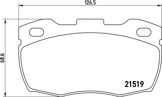 Brembo P 44 005 - Bremžu uzliku kompl., Disku bremzes adetalas.lv