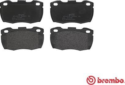 Brembo P 44 005 - Bremžu uzliku kompl., Disku bremzes adetalas.lv