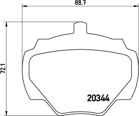 Brembo P 44 001 - Bremžu uzliku kompl., Disku bremzes adetalas.lv