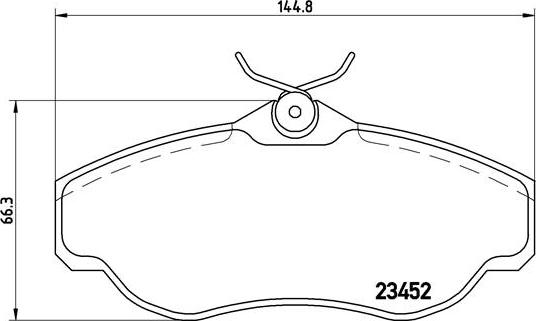 Brembo P 44 008 - Bremžu uzliku kompl., Disku bremzes adetalas.lv