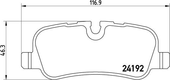 Brembo P 44 019 - Bremžu uzliku kompl., Disku bremzes adetalas.lv