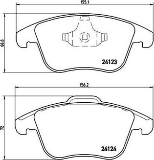 Brembo P 44 020X - Bremžu uzliku kompl., Disku bremzes adetalas.lv