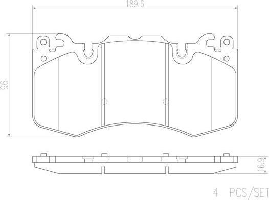 Brembo P44023N - Bremžu uzliku kompl., Disku bremzes adetalas.lv