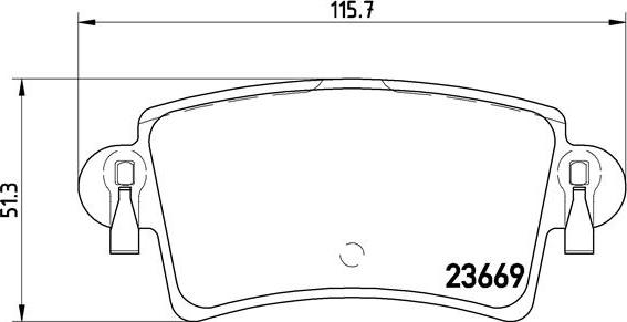 Brembo P 59 040 - Bremžu uzliku kompl., Disku bremzes adetalas.lv