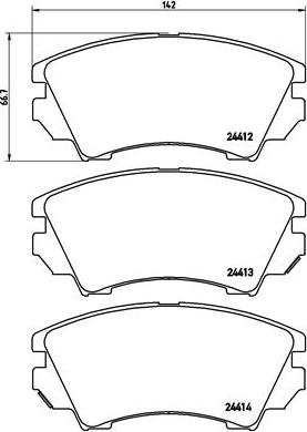 Brembo P 59 055X - Bremžu uzliku kompl., Disku bremzes adetalas.lv