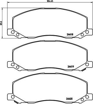 Brembo P 59 058 - Bremžu uzliku kompl., Disku bremzes adetalas.lv