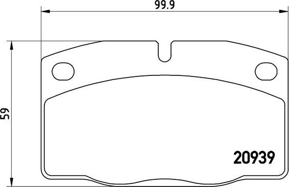 Brembo P 59 005 - Bremžu uzliku kompl., Disku bremzes adetalas.lv