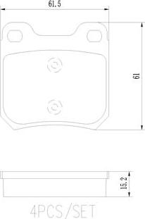 Brembo P59014N - Bremžu uzliku kompl., Disku bremzes adetalas.lv